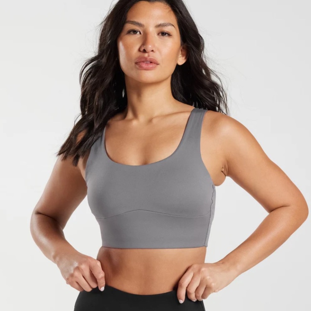 Gymshark Scoop Neck Sports Bra - Gray